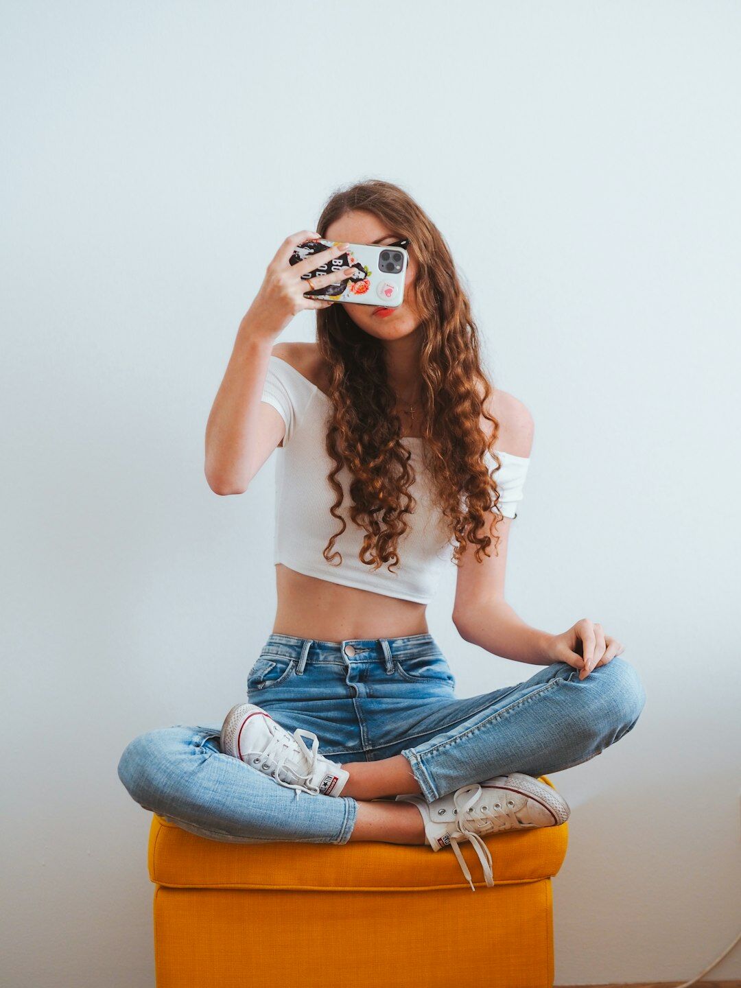influencer posting on phone