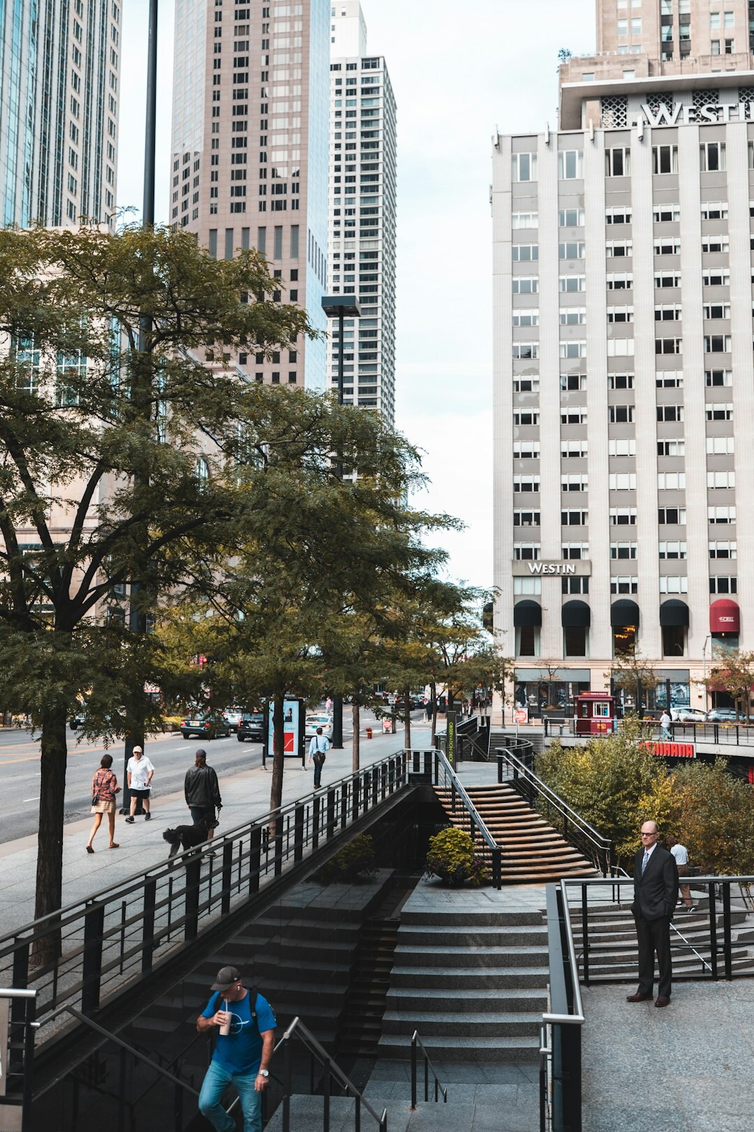 diverse people in city